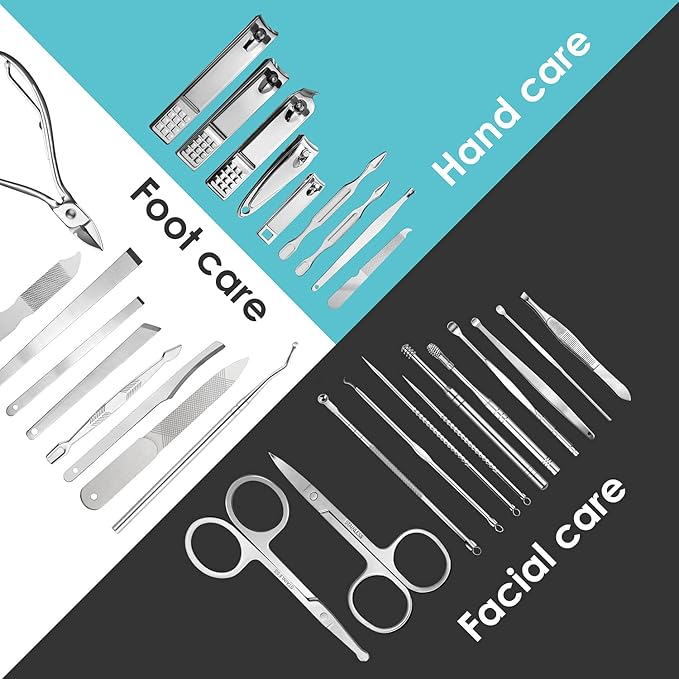 WOAMA Manicure Set 30 In 1 Nail Clipper Set Nail Kit - Image 5