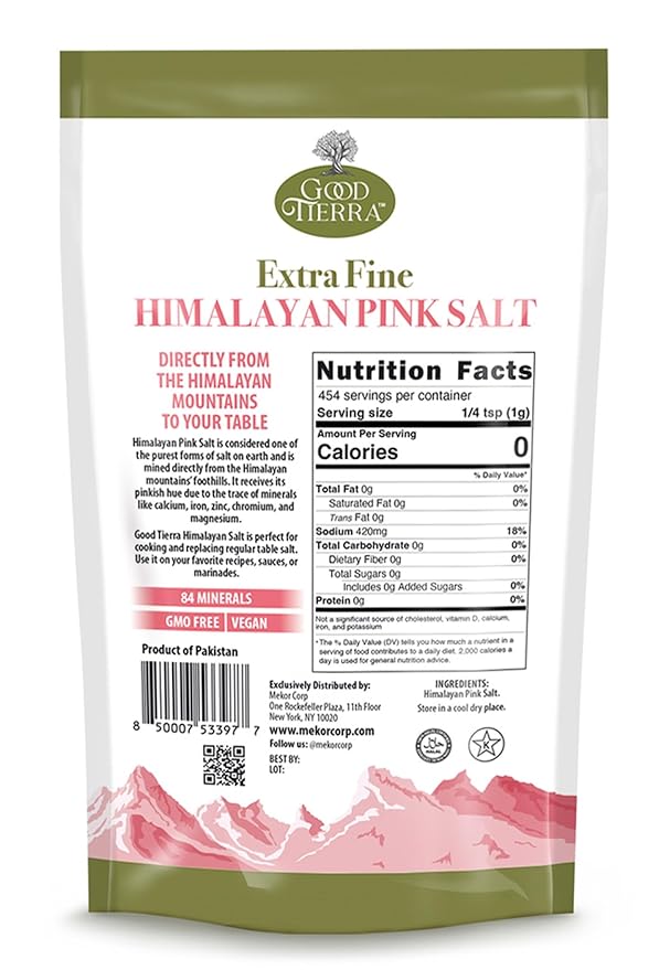 Good Tierra Extra Fine Himalayan Pink Salt, 1 Ounce - Image 2