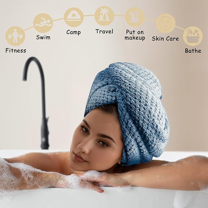 3 Pack Microfiber Hair Towel Wrap - Image 6