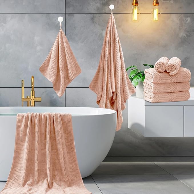 Ycosy 4 Pack Extra Large Microfiber Bath Towels Set, 35x70 inches, Less Lint - Image 5