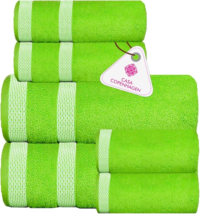 CASA COPENHAGEN Designed in Denmark 600 GSM 2 Large Bath Towels 2 Large Hand by CASACOPENHAGEN