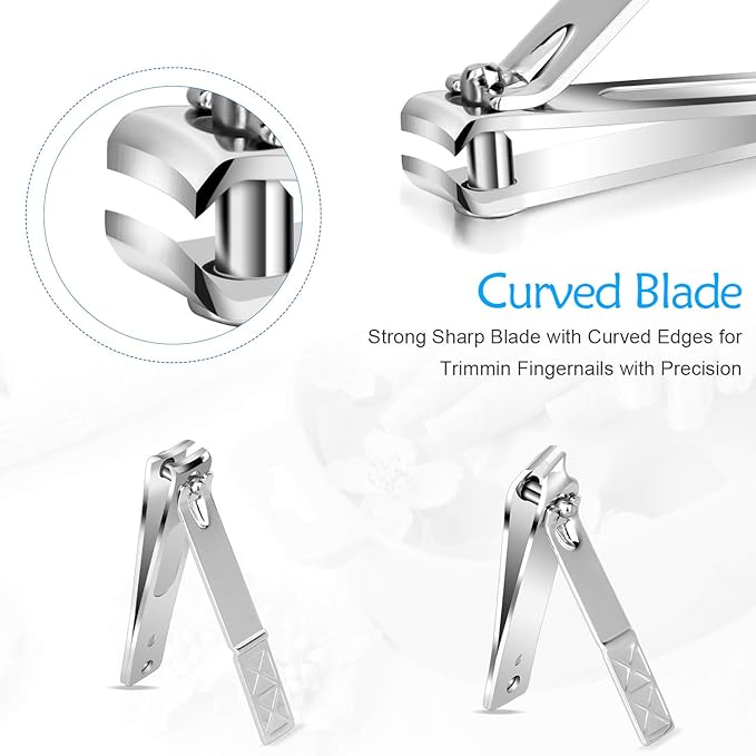 Teamkio Manicure Pedicure Set Nail Clippers Travel Hygiene Kit Stainless Steel - Image 2