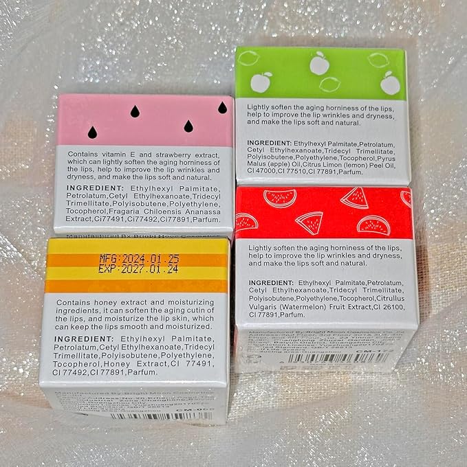 4 Packs Fruit Lip Balm, Moisturizing & Smoothing Lip, Hydrate Repair Prevent - Image 7
