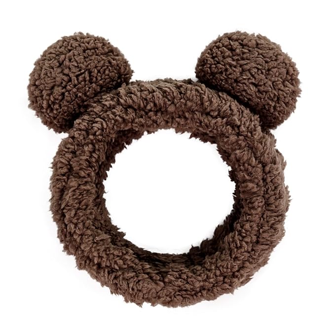 Huachi Bear Ears Headbands for Women Face Washing Spa Makeup Hair Bands Korean by Huachi