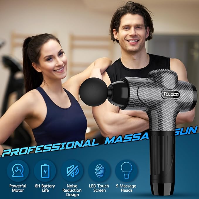 TOLOCO Massage Gun, Back Massager 10 Replacement Head - Image 7
