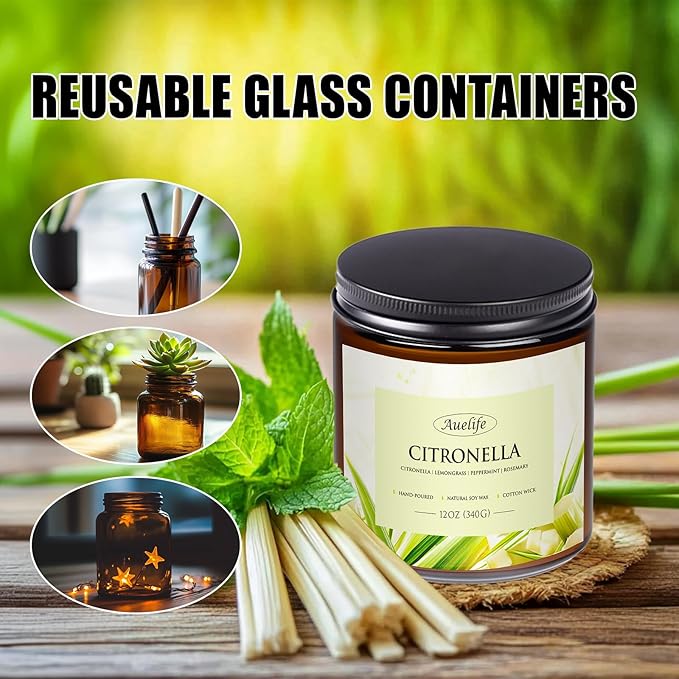 Auelife Scented Candles, 12oz Large 3-Wick Candle - Image 4