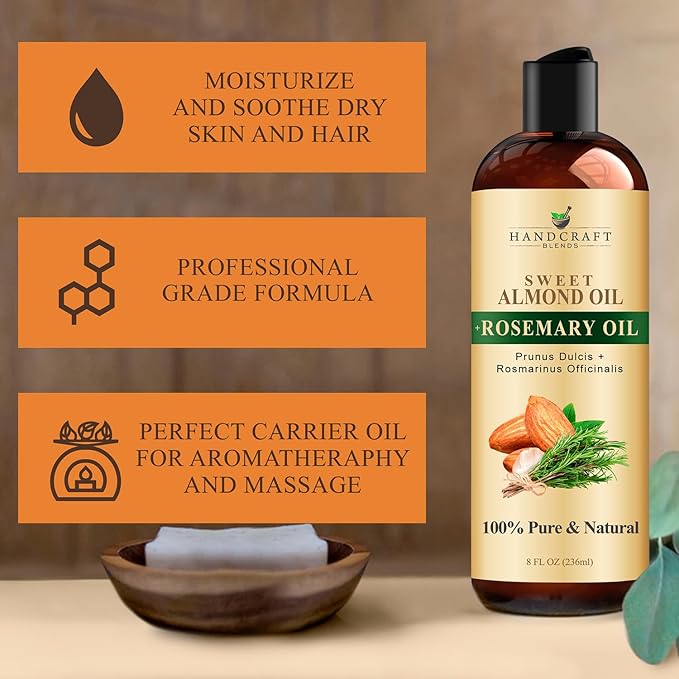 Handcraft Blends Sweet Almond Oil | 100% Pure and Natural | Bath & Body Oil | - Image 5