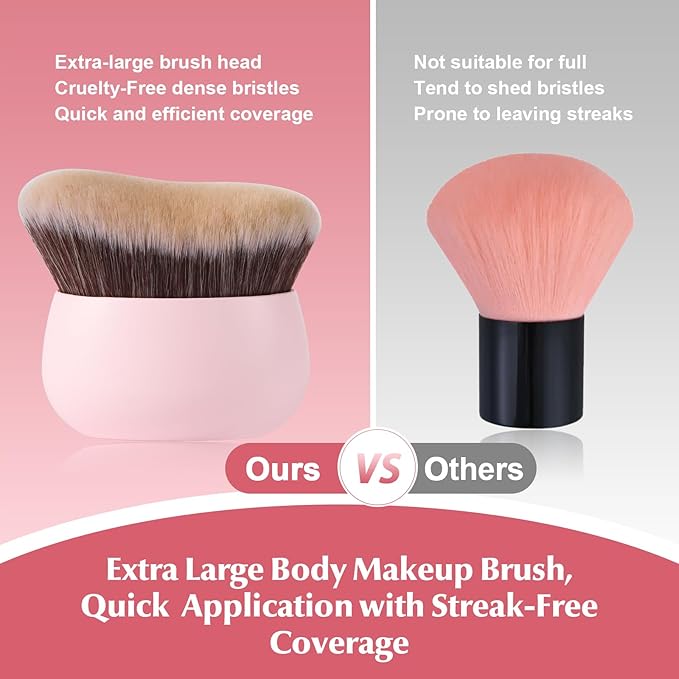 Extra Large Body Makeup Brush, 75mm Wide-headed Body Coverage Applicator - Image 4