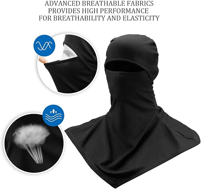 SATINIOR 3 Piece Balaclava Face Cover Sun Protection Neck Cover Summer - Image 5