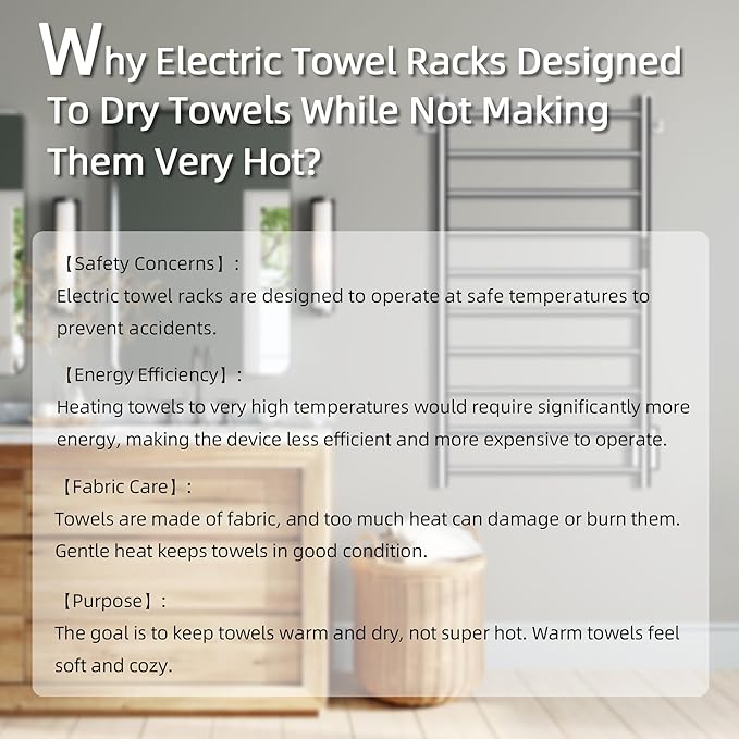 P&Dlusir Towel Warmer, Heated Towel Rack - Image 8