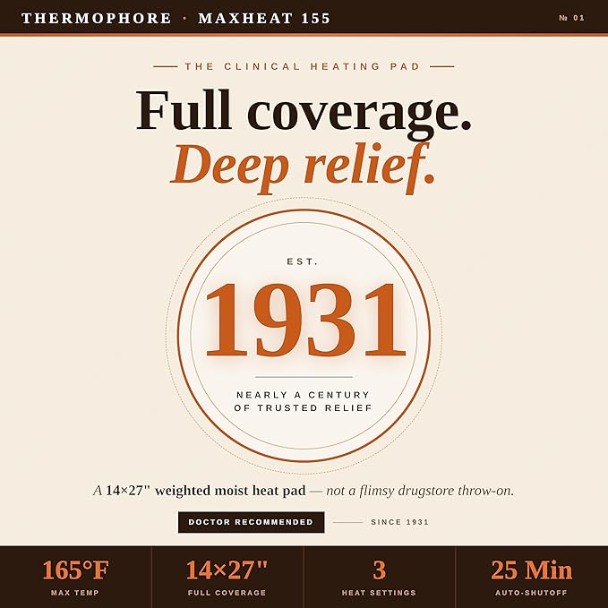 Thermophore MaxHEAT Automatic Moist Heating Pack Model 155 – Large 14" x 27" XL - Image 10