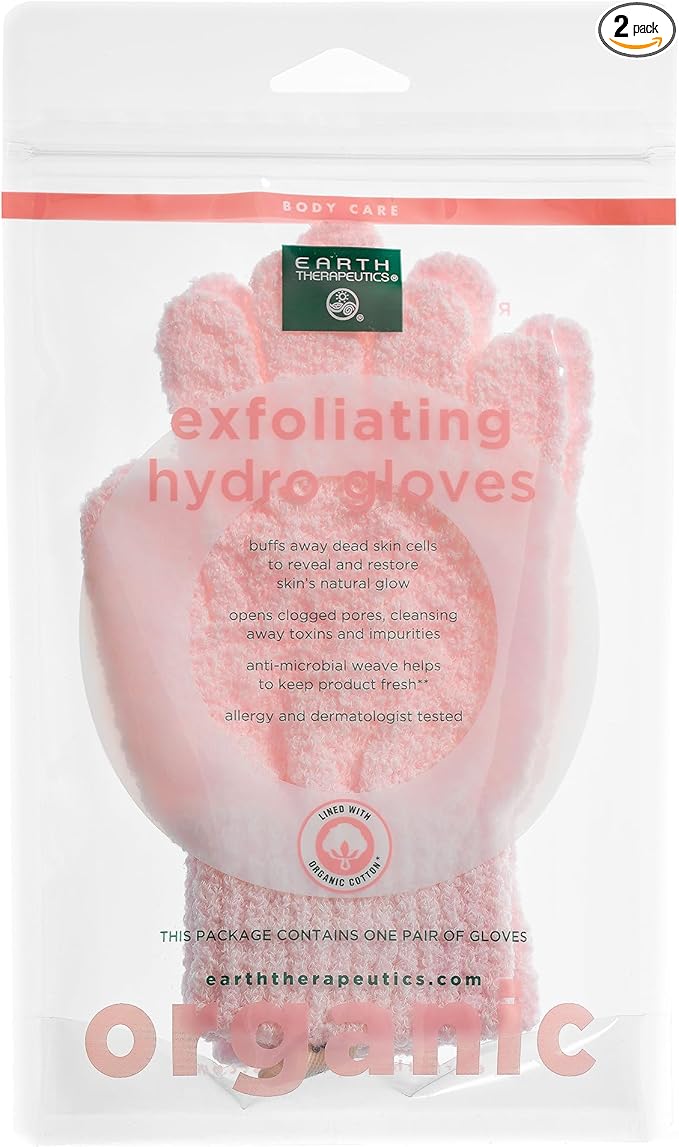 Earth Therapeutics Cotton Exfoliating Hydro Gloves by EarthTherapeutics