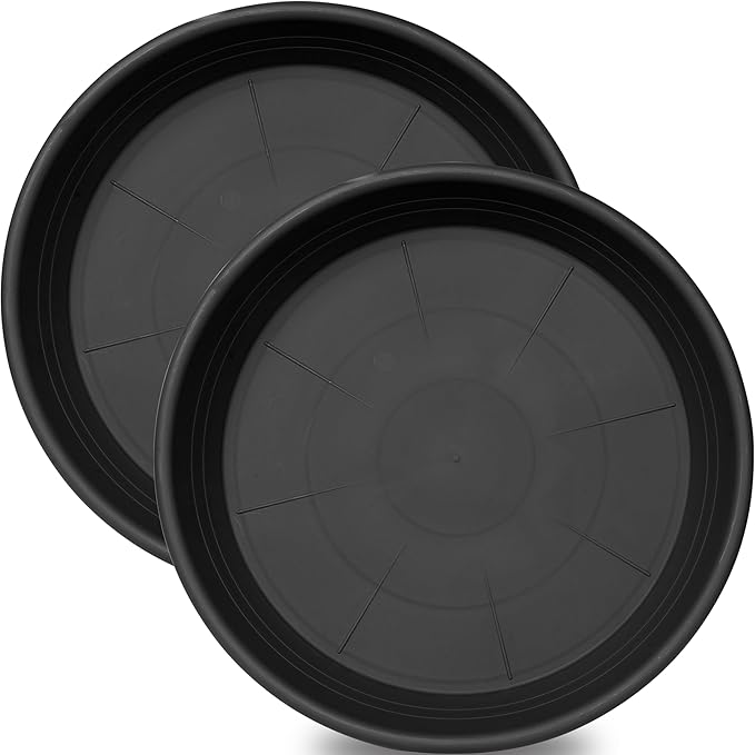 2 Pack of 19 inch Plant Saucer, 2.4" Depth Large Plant Saucer, Heavy Sturdy by Unknown