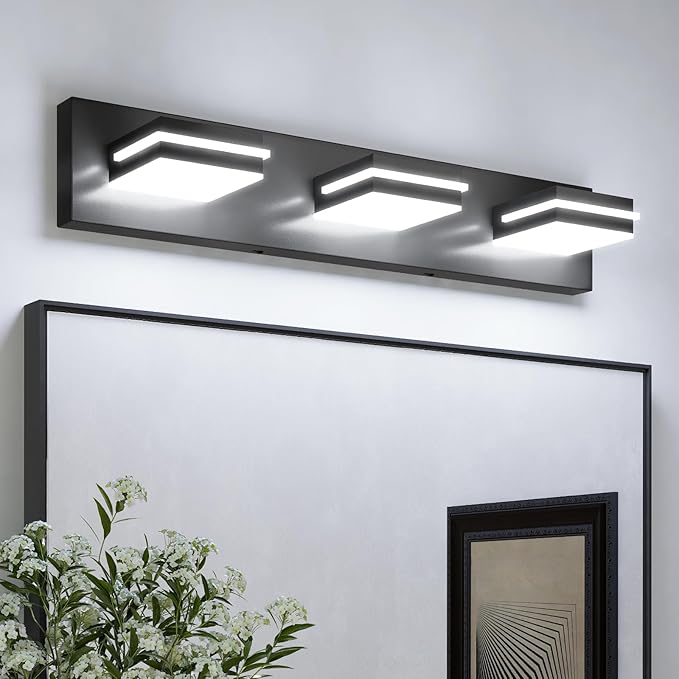 VOLISUN Modern Bathroom Vanity Light Fixtures, Matte Black LED Bathroom - Image 6