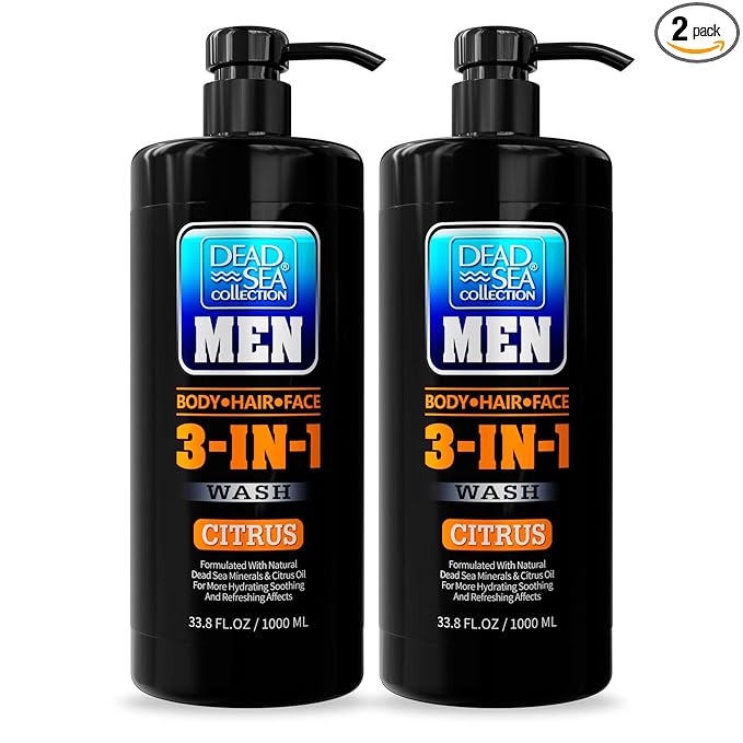 Dead Sea Collection Mens Body Wash 3 in 1 – Citrus Body Wash by DeadSeaCollection