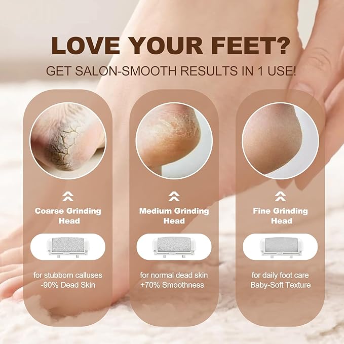 Electric Callus Remover for Feet, Rechargeable Waterproof Foot File - Image 4