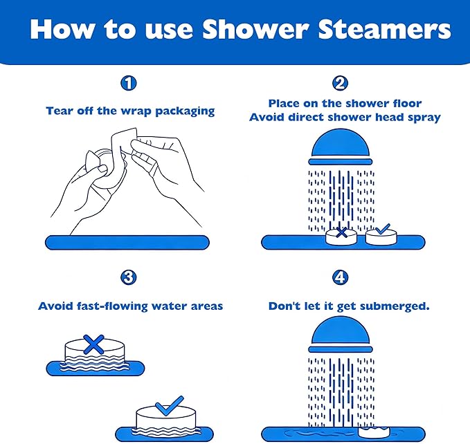 12 Tablets Shower Steamers Aromatherapy, Morning Evening Set, Gift - Image 7