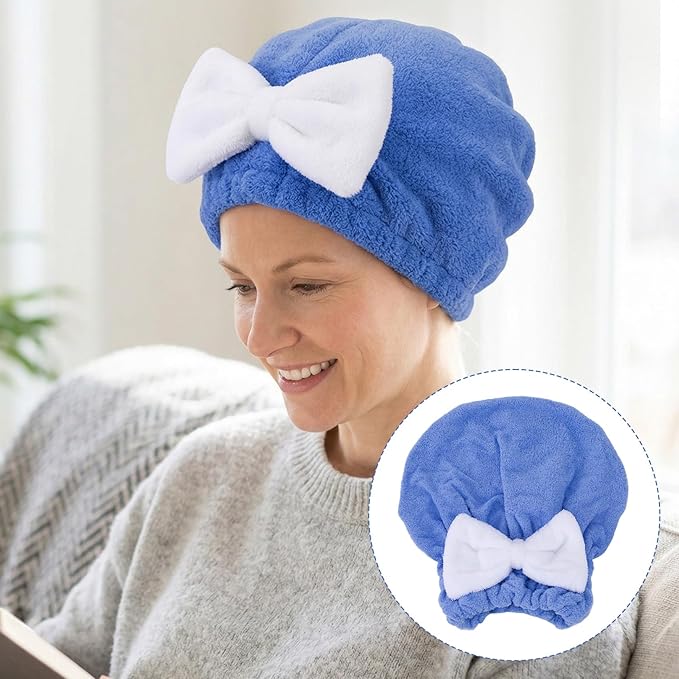 2PCS Hair Towel Wrap for Women, Soft Microfiber Hair Drying Caps - Image 5