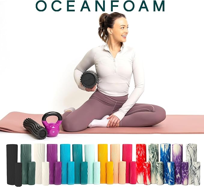 Oceanfoam Ripple Travel Foam Roller Firm Mini Foam Roller - Image 8