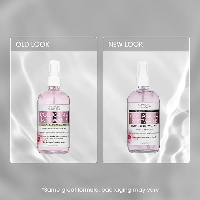 Advanced Clinicals Collagen Rosewater Face Mist Skin Care Reviving & Hydrating - Image 8