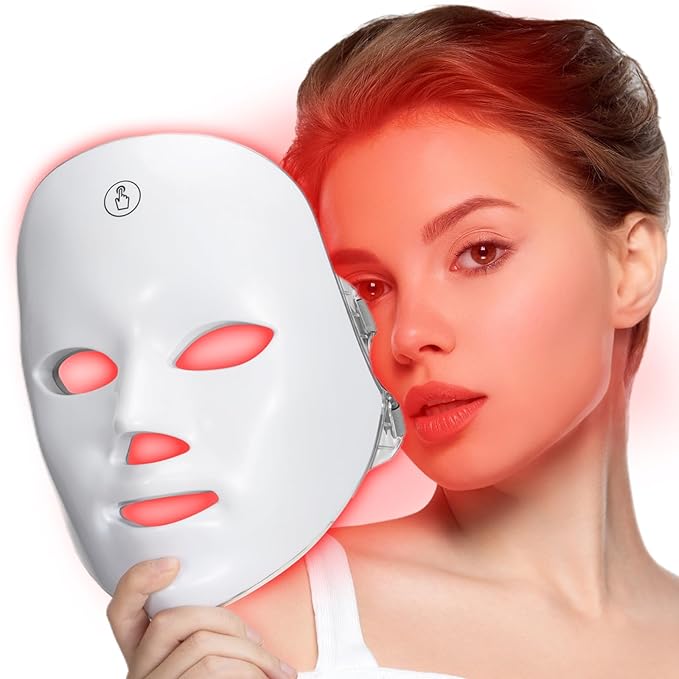 SUERBEATY Red Light Mask For Face, 7-1 Colors Red Light Face Mask, Facial by SUERBEATY