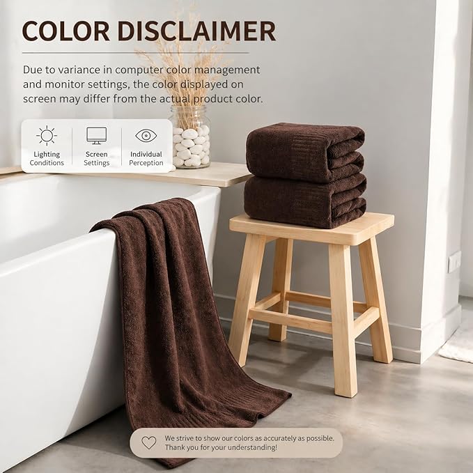 SEISSO 4 Pack Extra Large Bath Towels 63"x35", Bath Sheets - Image 6