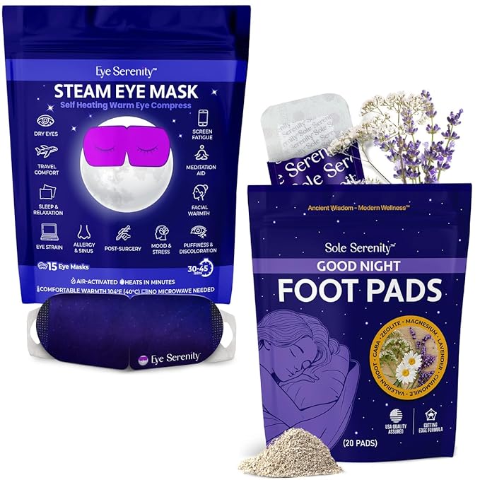 Lure Essentials Eye Serenity Steam Eye Mask and Sole Serenity Good Night Foot by LureEssentials