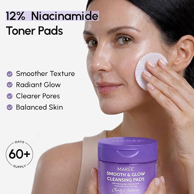 MAREE Niacinamide Toner Pads for Face – Exfoliating Pads - Image 2