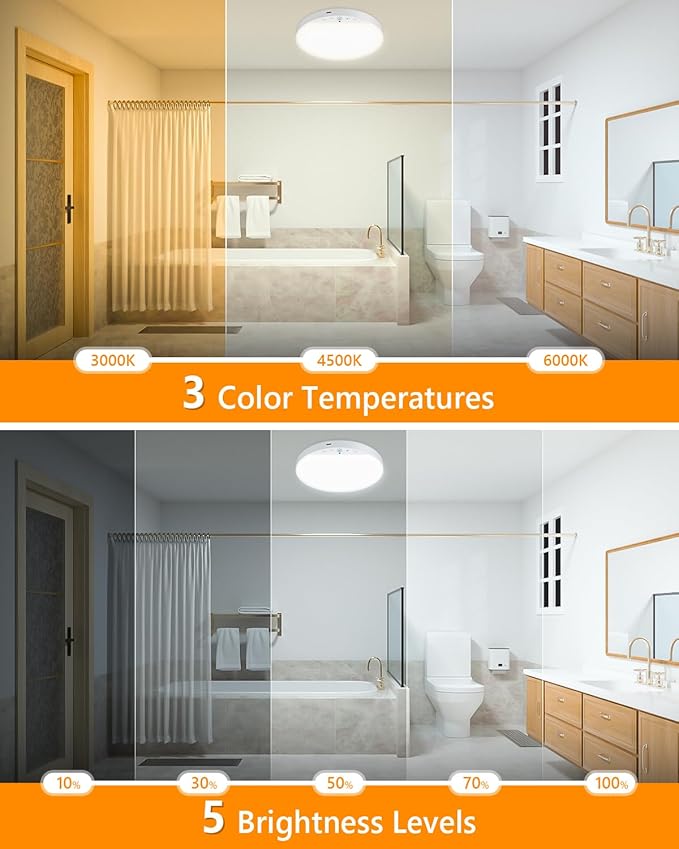 Rechargeable 6W Motion Sensor Ceiling Light Indoor, No Wiring & Magnetic - Image 6