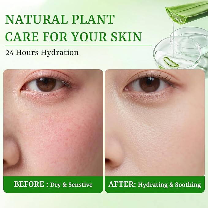 Aloe Vera Face Masks Skincare Soothing & Hydrating Face Masks Aloe Face Mask - Image 5