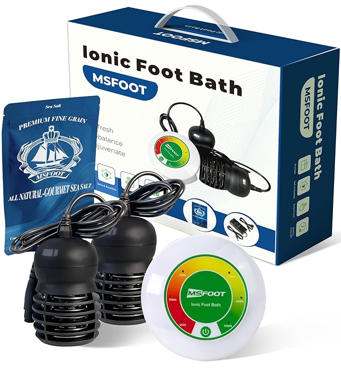 Upgraded Portable Ionic Foot Detox Machine, Foot Spa Bath by MSFOOT
