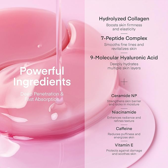 TEREZ & HONOR Peptide Collagen Under Eye Patches - Image 8