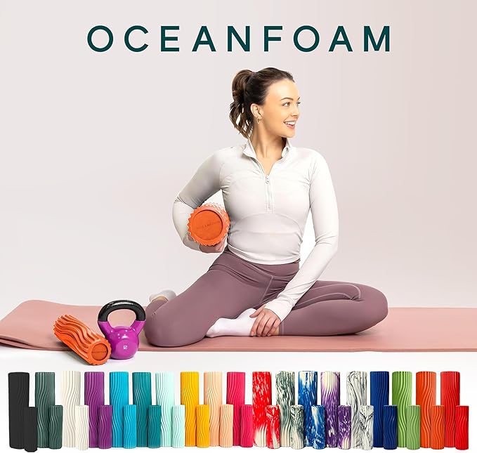 Oceanfoam Ripple Travel Foam Roller Firm Mini Foam Roller - Image 9