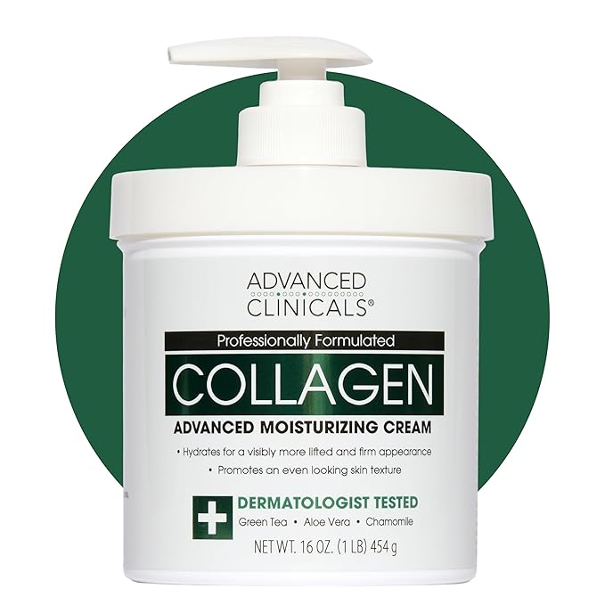 Advanced Clinicals Collagen Cream Body Lotion & Face Moisturizer W/Vitamin E | by AdvancedClinicals
