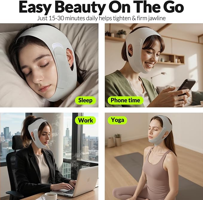 4 in 1 Gua Sha Tool for Face & V Line Lifting Mask, Scalp Massage, Jaw Lifting - Image 6