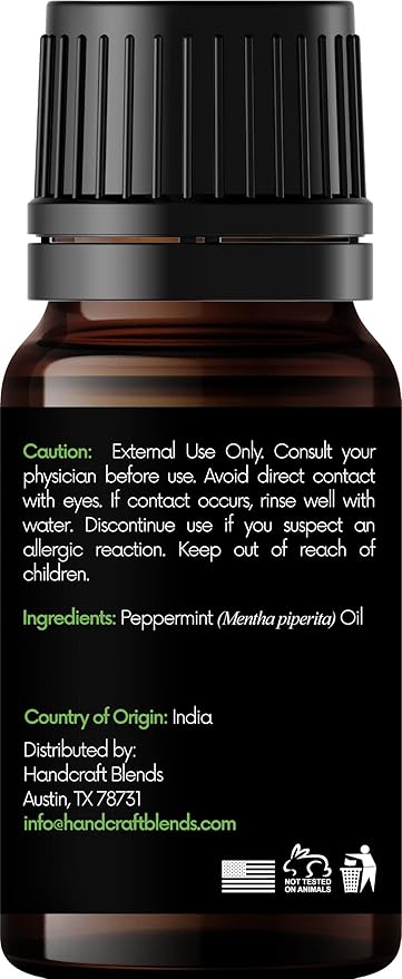 Handcraft Blends Peppermint Essential Oil – 0.33 Fl Oz – 100% Pure and Natural - Image 2