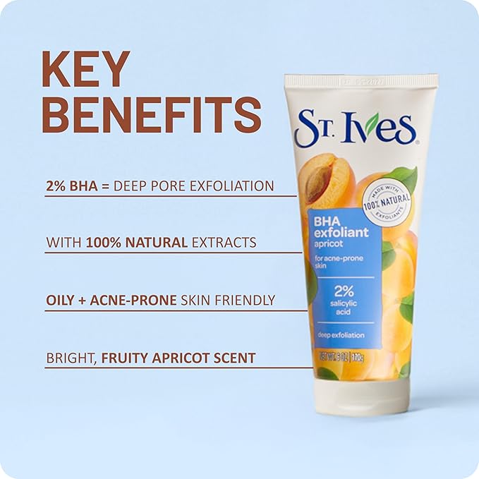 St. Ives Acne Control Apricot Face Scrub, Deep Exfoliator Skin Care, Prevents - Image 5