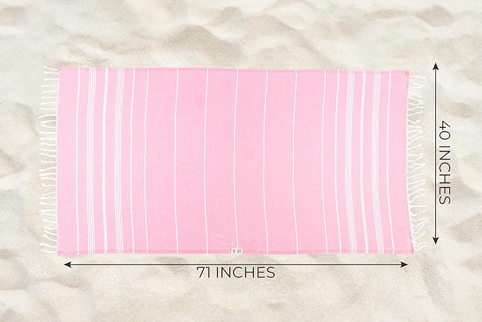 Ray Silver Turkish Beach Towel – 100% Cotton 40x71 Quick Dry Oversized Sand - Image 6