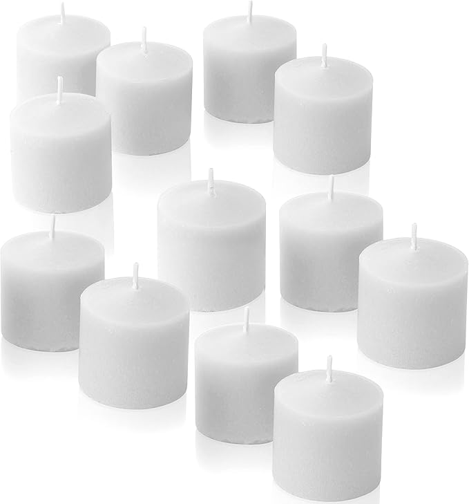 White Jasmine Scented Votive Candles, Scented 10 Hour Burn Time by LightInTheDark