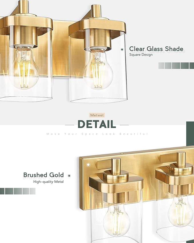Bathroom Light Fixtures, 4-Light Modern Wall Sconces - Image 3