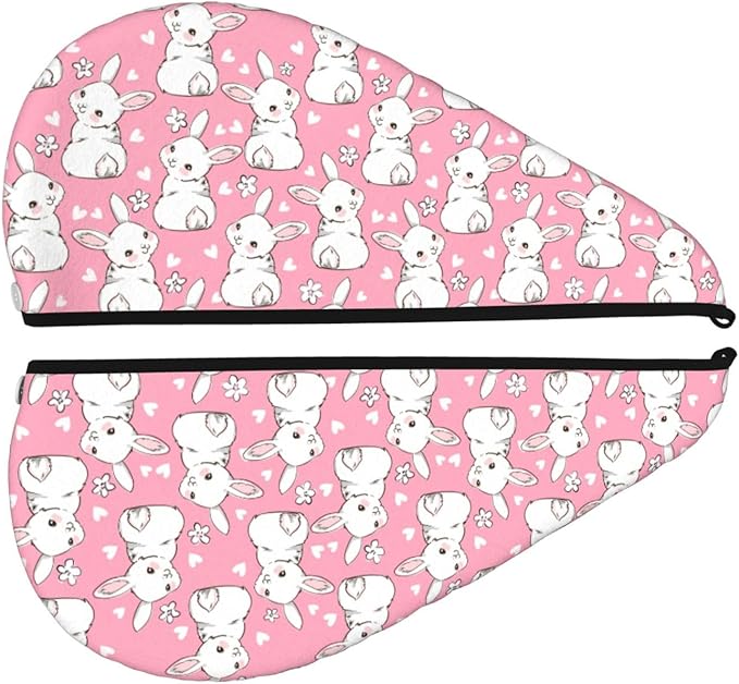 Bunny Hair Towel Wrap Microfiber Fast Drying Hair Turban - Image 2