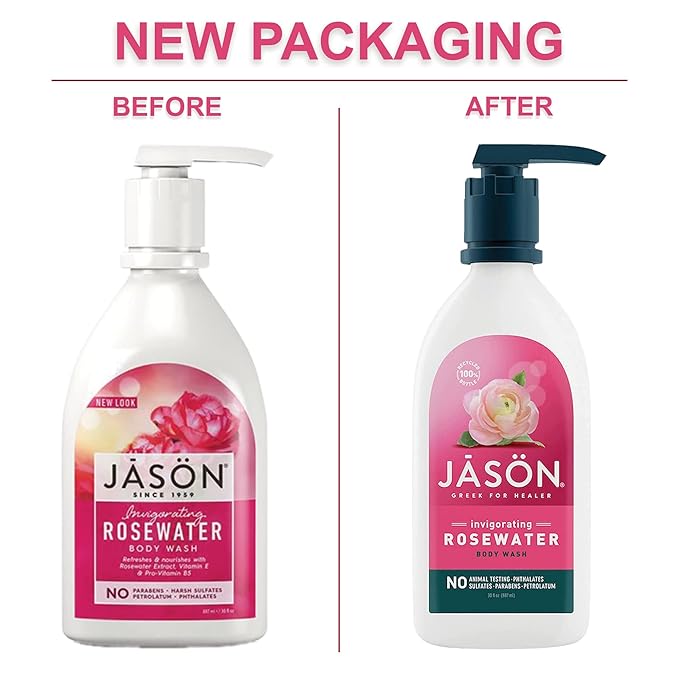 JASON Rosewater Invigorating Body Wash Women/Men, - Image 4