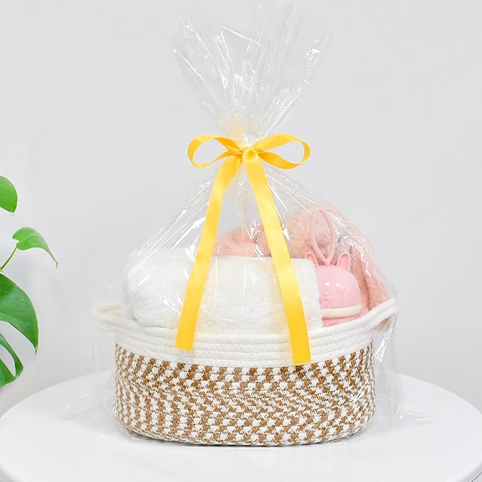 ABenkle Small Basket, Rope Room Shelf Storage Basket, Cat Dog Toys Basket Chest - Image 3