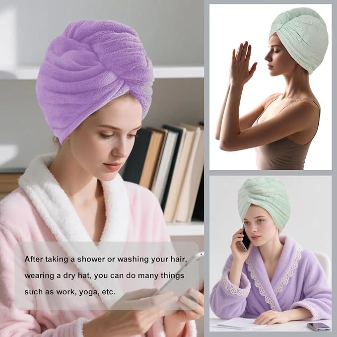 Microfiber Hair Drying Towel Wrap - Image 7