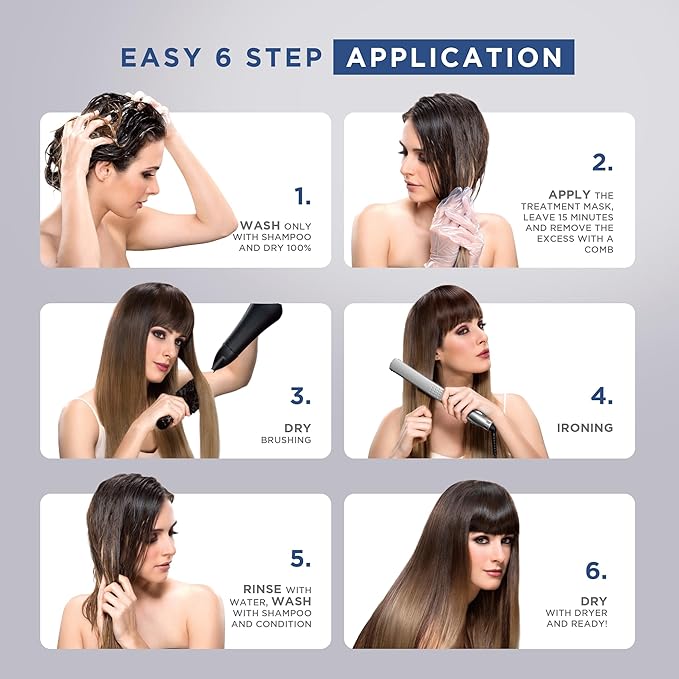 KATIVA Brazilian Keratin Hair Straightening Treatment Brunette, 12 Weeks Smooth - Image 5