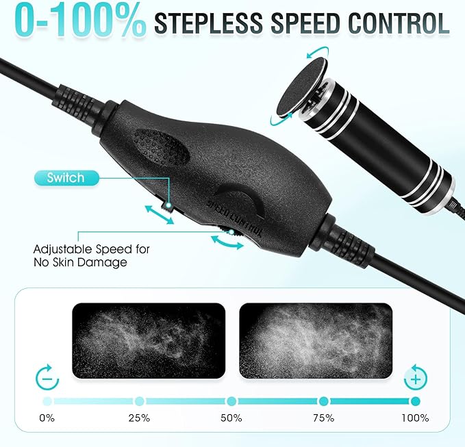 Electric Foot File Callus Remover: Adjustable Speed Feet File Grinder - Image 3
