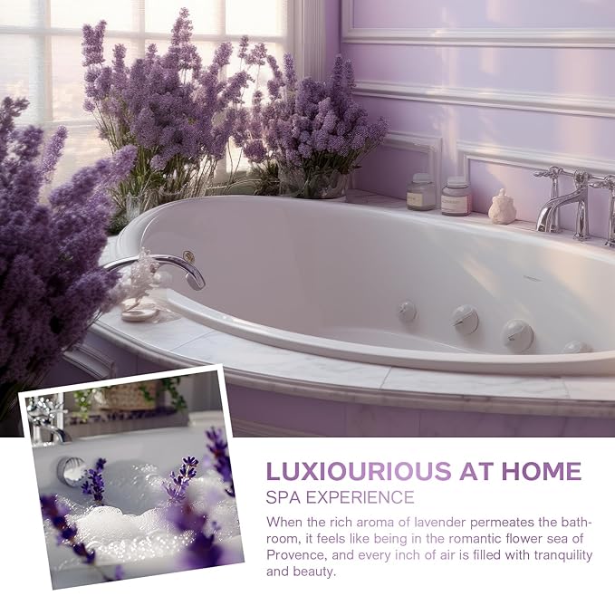 Lavender Spa Gift Set for Women, Luxury 9 Pcs Bath Salts Set, Relaxation Gifts - Image 4