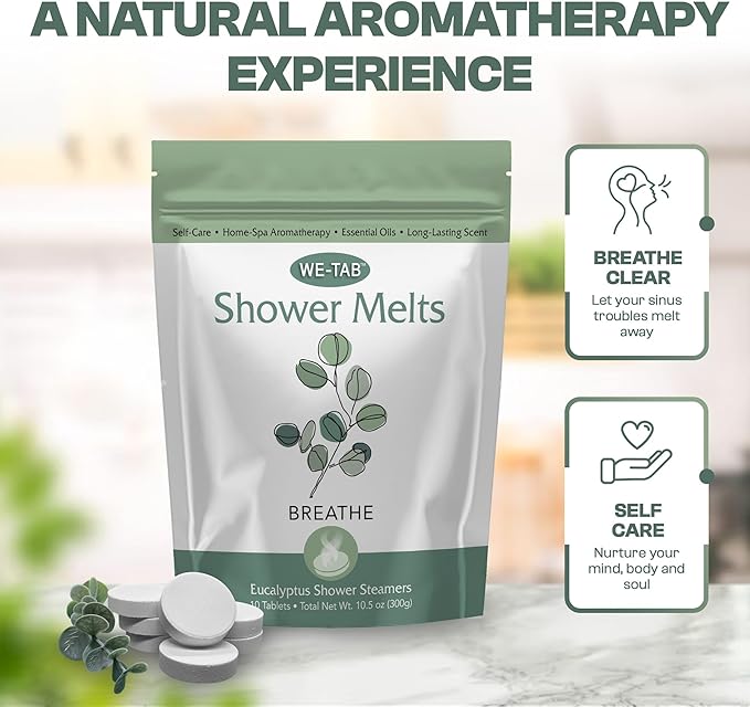 Shower Steamers 10-pk with Essential Oil Aromatherapy to Breathe Clear - Image 4