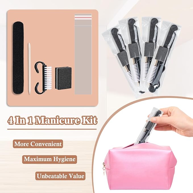 50 Sets Disposable Manicure Kit Basics 4 Piece Nail Kit - Image 2