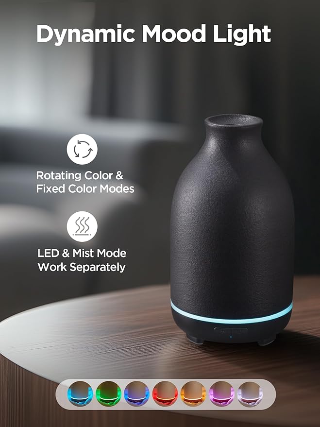 InnoGear Essential Oil Diffuser, 150ml Ceramic Stone Diffuser Handcrafted - Image 6